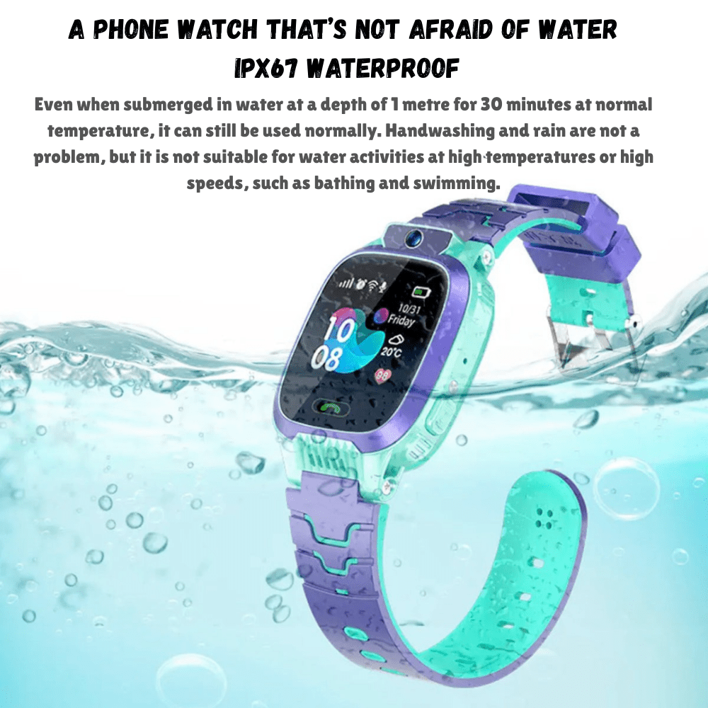Children’s Water-Resistant Smartwatch with School Mode-Field & Wild