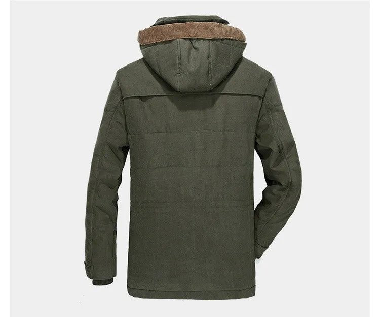 Men’s Padded Winter Jacket with Detachable Hood-Field & Wild
