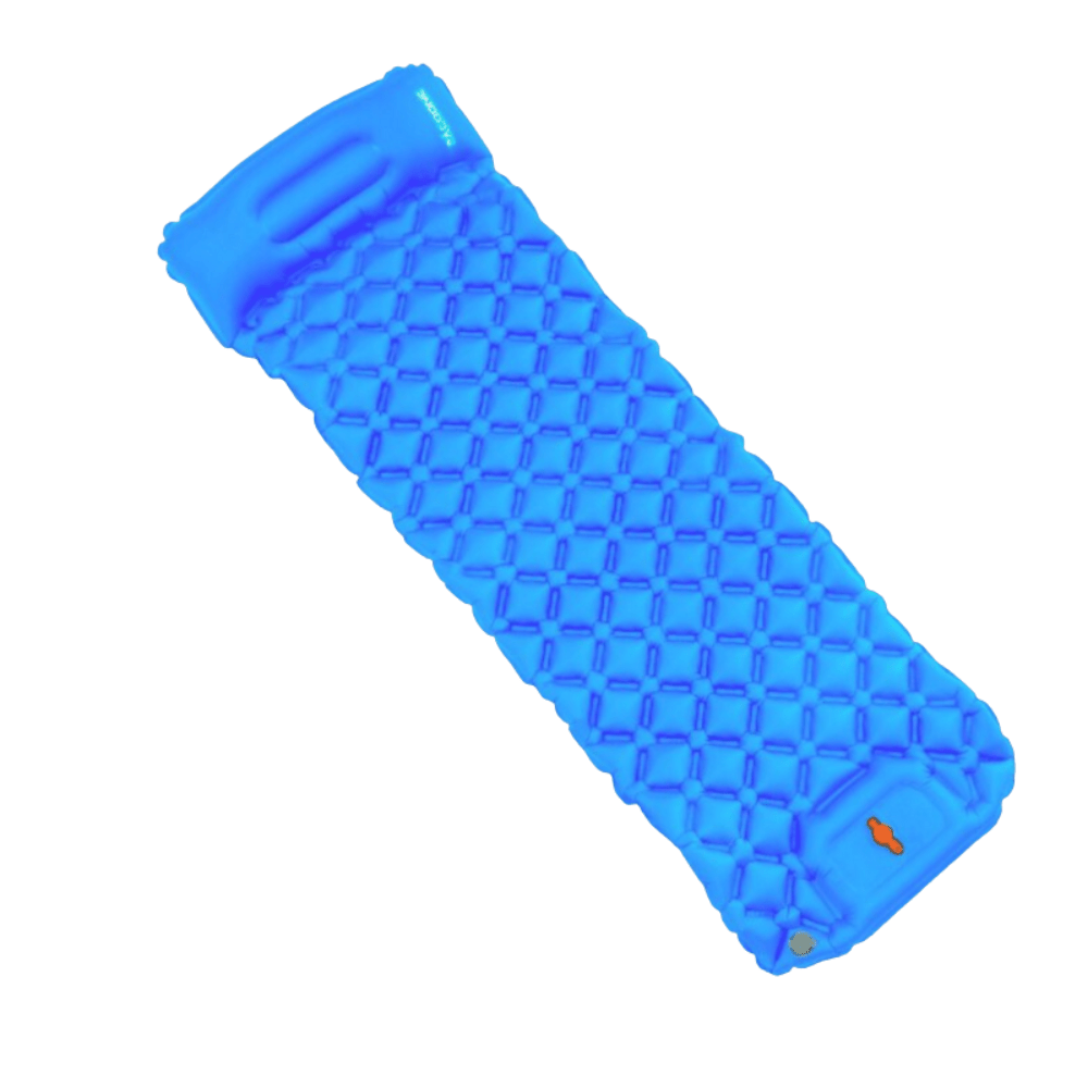 Inflatable Camping Sleeping Mat with Built-In Foot Pump-Field & Wild