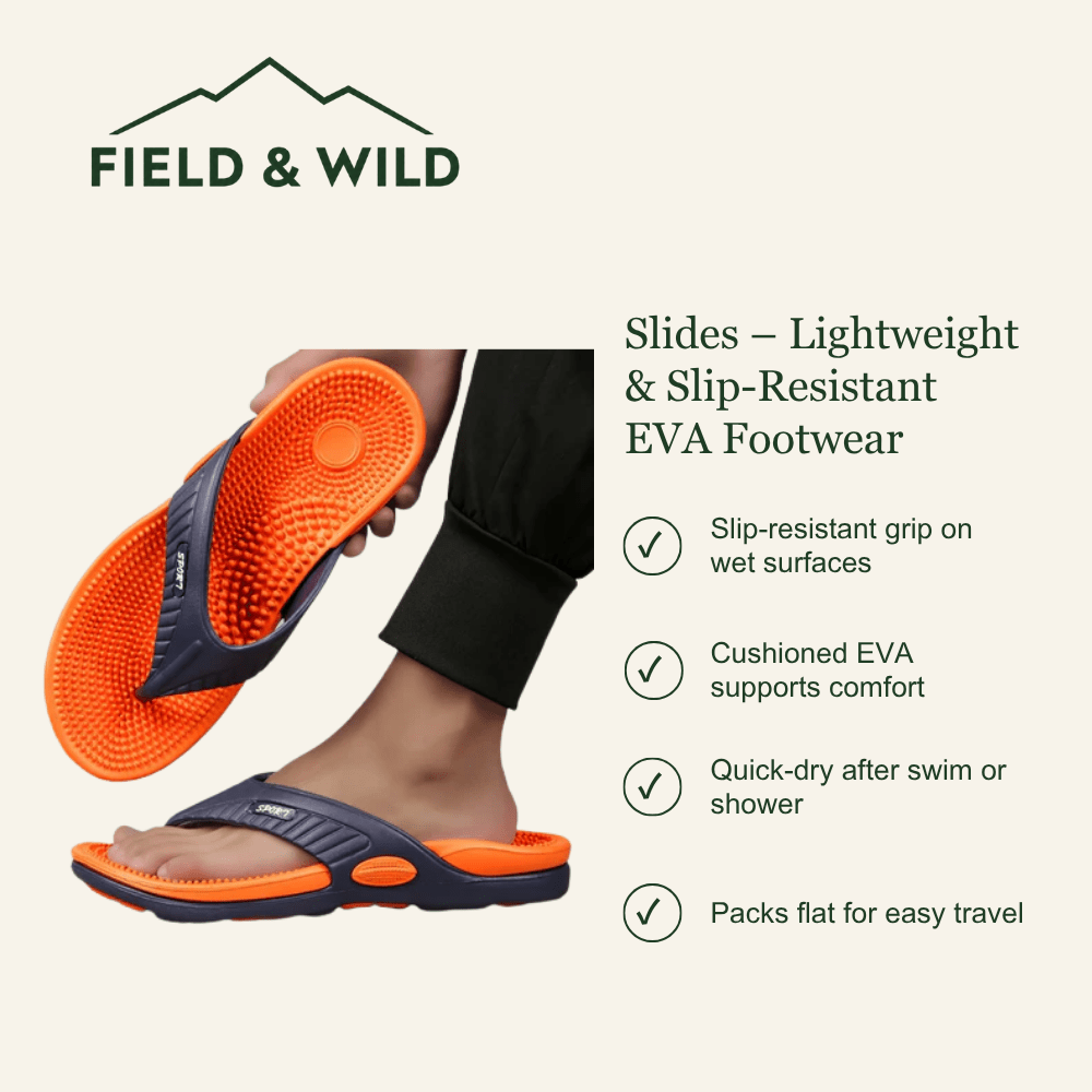 Lightweight Slip-Resistant EVA Slides for Beach & Campsite Use-Field & Wild