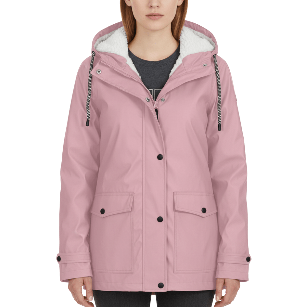 Women’s Hooded Rain Jacket with Windproof Storm Flap-Field & Wild