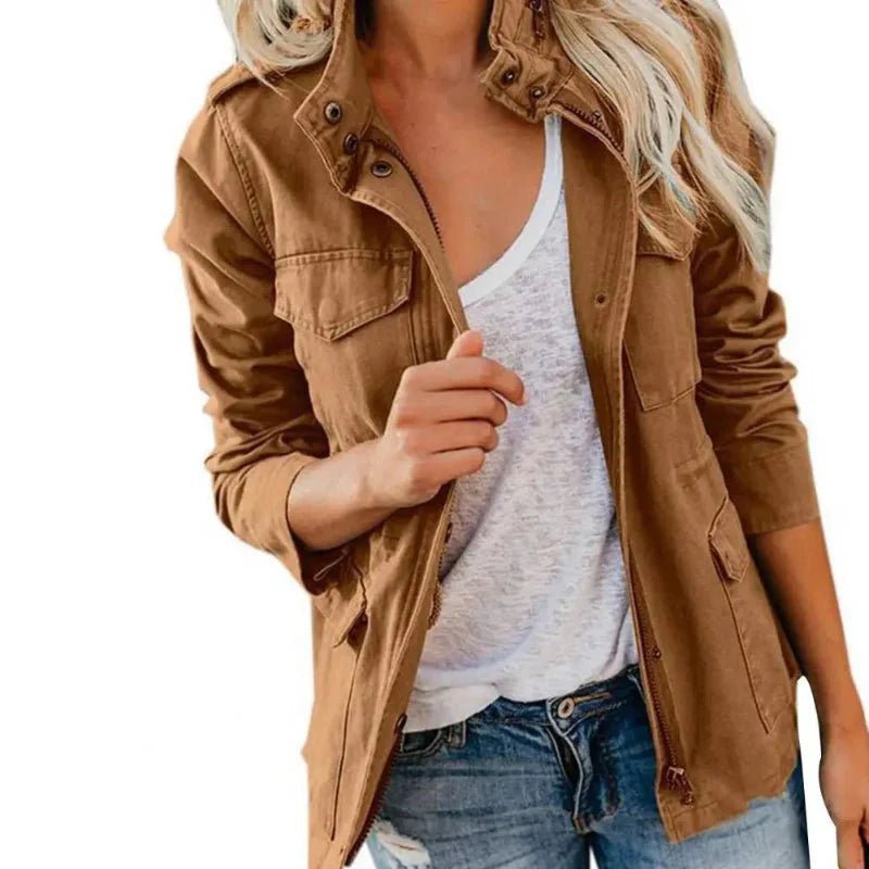 Women’s Windproof Walking Jacket with Adjustable Waist-Field & Wild
