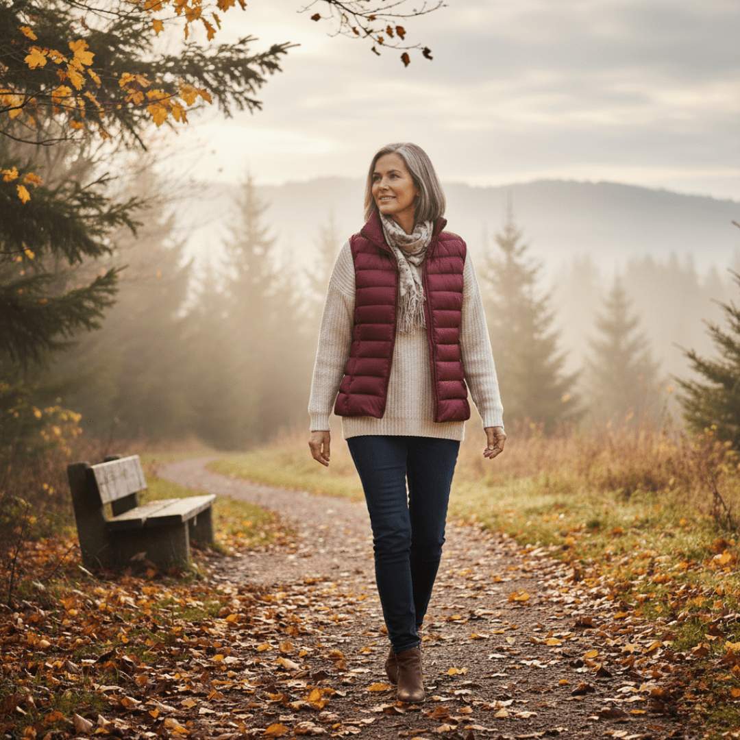 Lightweight Quilted Puffer Vest with High Collar-Field & Wild