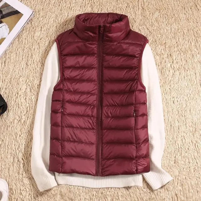 Lightweight Quilted Puffer Vest with High Collar-Field & Wild