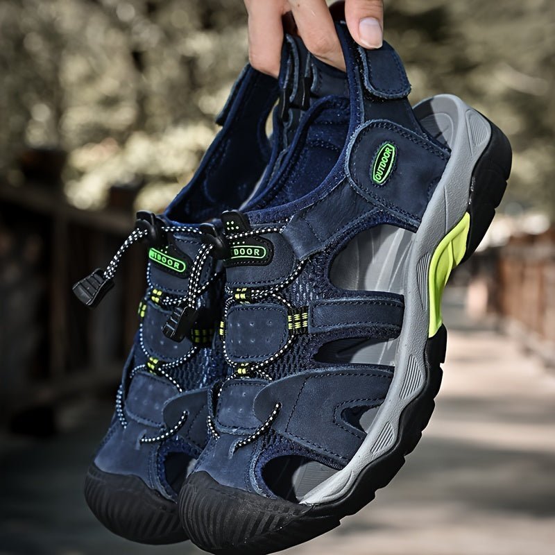 Men’s Breathable Outdoor Sandals with Adjustable Elastic Lace-Field & Wild