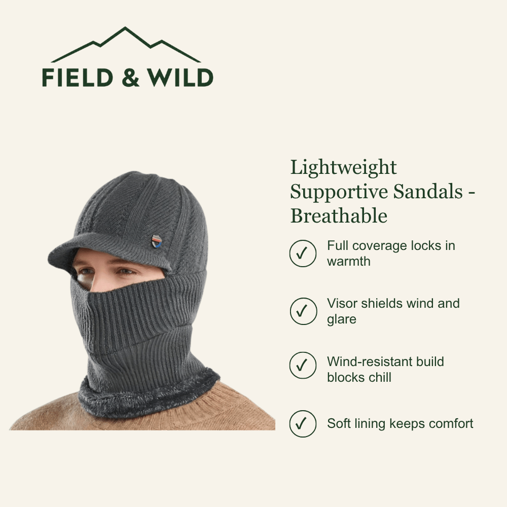 Thermal Balaclava Hat with Integrated Visor & Neck Coverage-Field & Wild