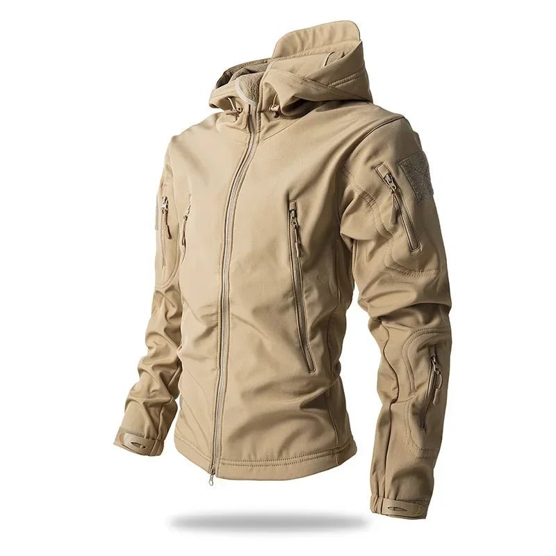 Men’s Fleece-Lined Softshell Hiking Jacket with Windproof Design-Field & Wild