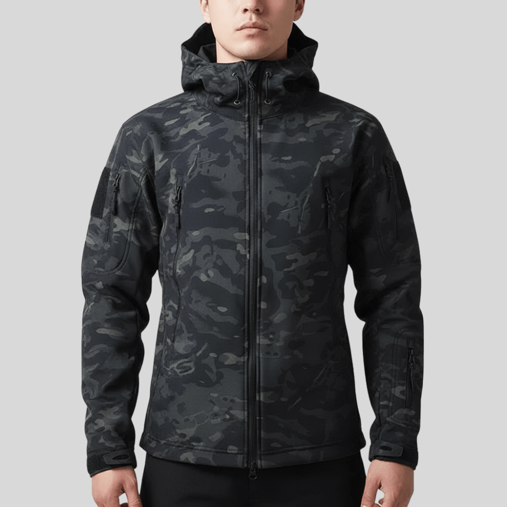 Men’s Fleece-Lined Softshell Hiking Jacket with Windproof Design-Field & Wild