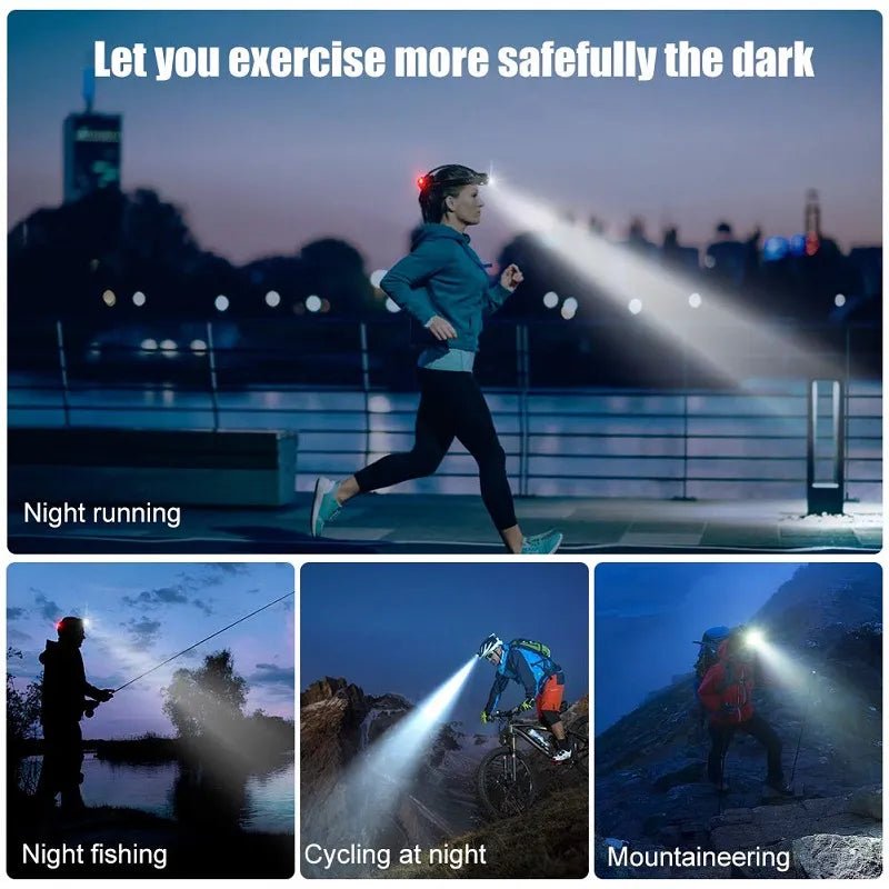Rechargeable LED Head Torch with Zoom Function - Field & Wild-Field & Wild