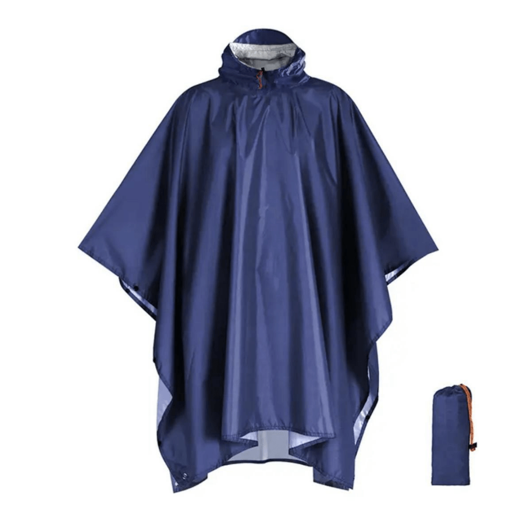 Foldable Waterproof Hiking Poncho with Adjustable Hood-Field & Wild