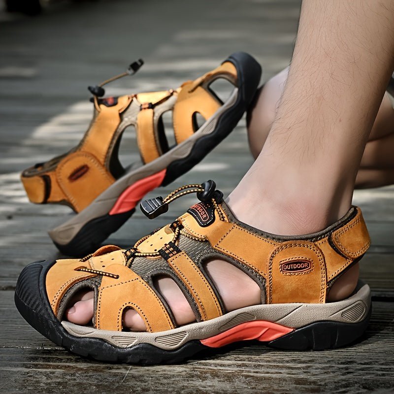Men’s Breathable Outdoor Sandals with Adjustable Elastic Lace-Field & Wild