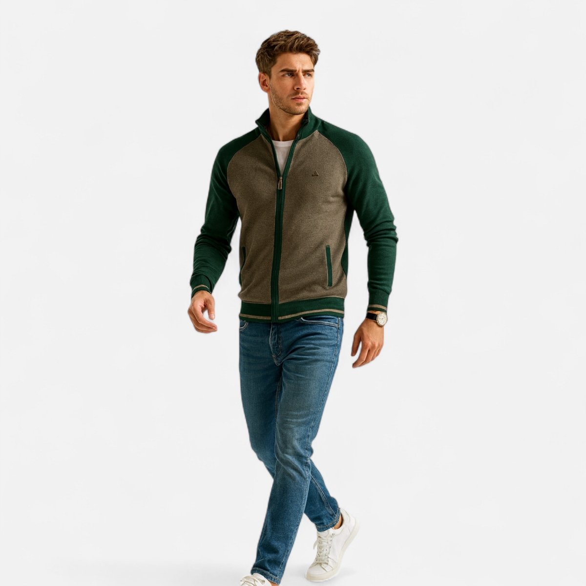 Men’s Cotton Zip Sweater for Outdoor Layering-Field & Wild
