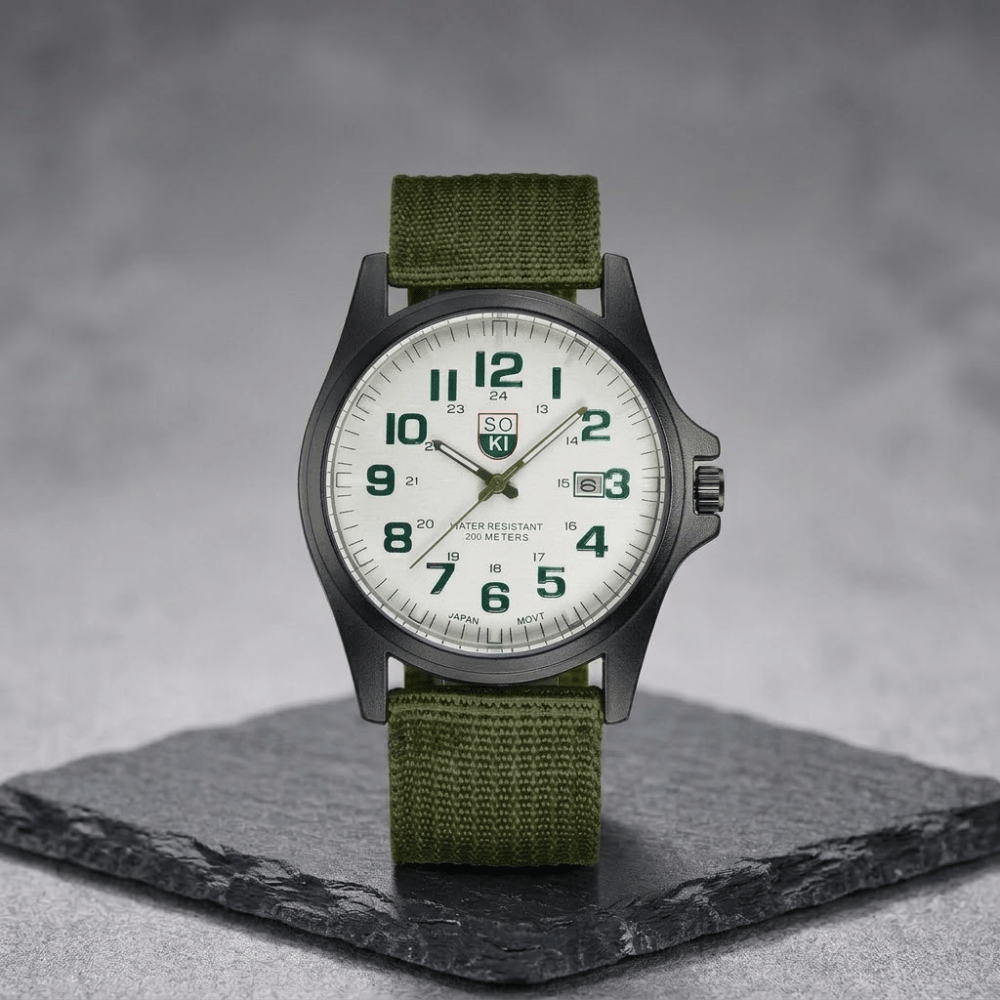 Men’s Water-Resistant Outdoor Watch with Stopwatch & Backlit Display-Field & Wild