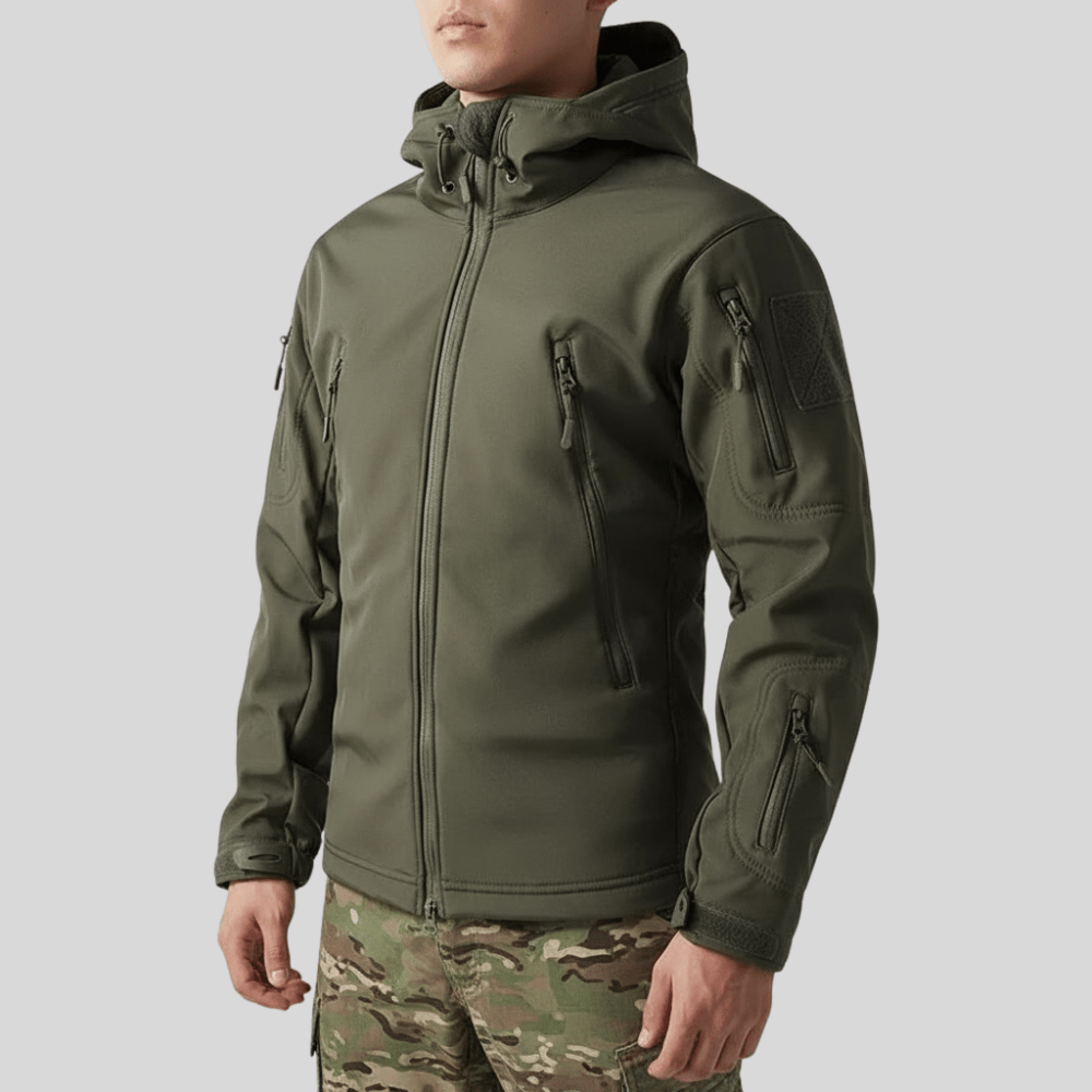 Men’s Fleece-Lined Softshell Hiking Jacket with Windproof Design-Field & Wild
