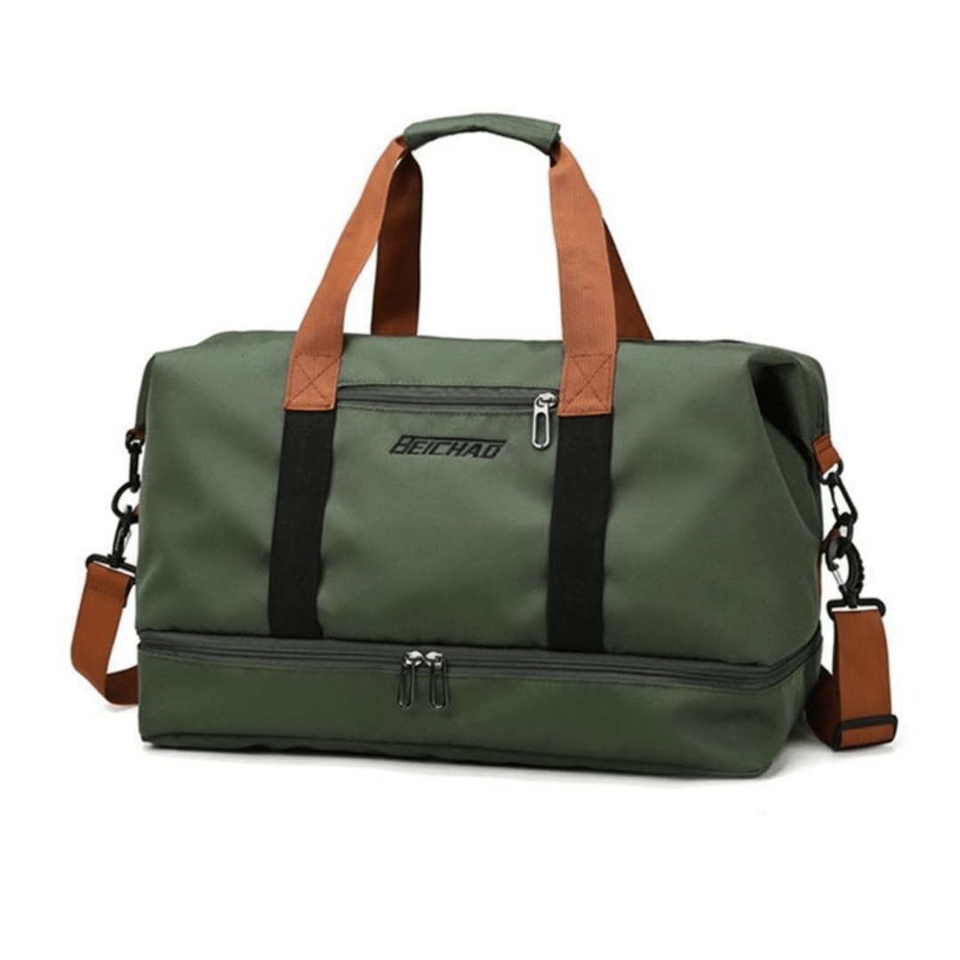Water-Resistant Sports Travel Bag with Separate Shoe Compartment-Field & Wild
