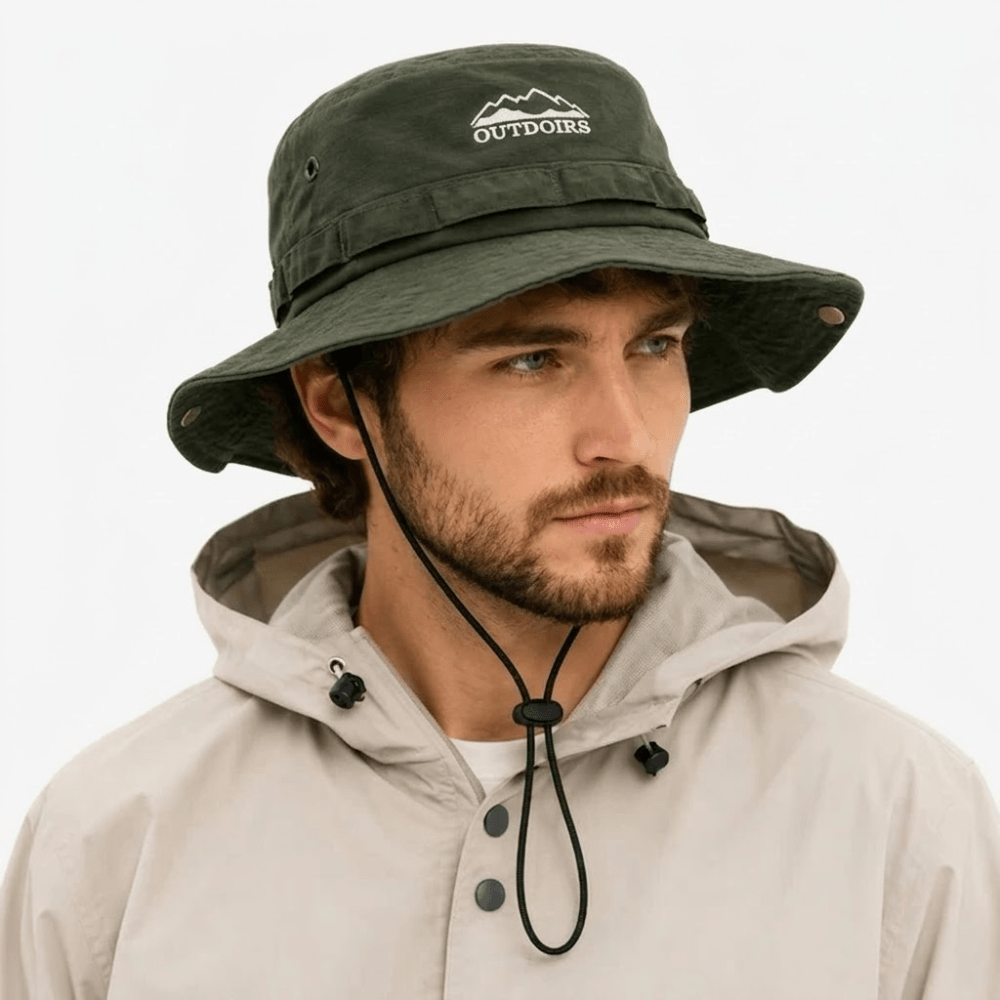 Breathable Cotton Hiking Hat with Adjustable Wide Brim - Field & Wild-Field & Wild