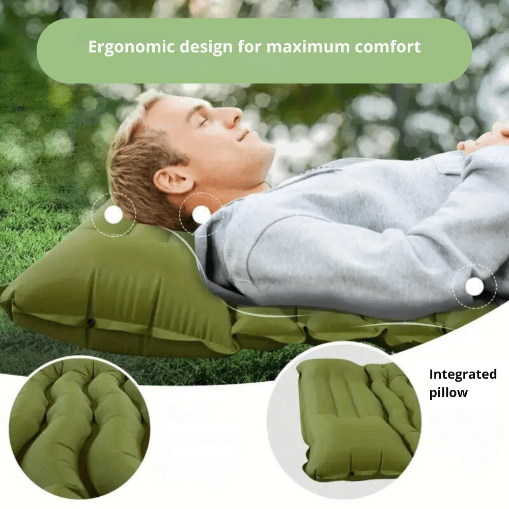 Self-Inflating Camping Mattress with Built-In Pump & Compact Design-Field & Wild