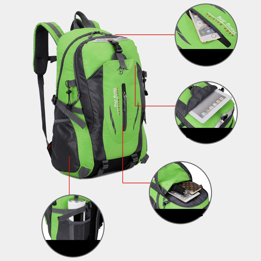 Waterproof 40L Hiking Backpack with Lightweight Rucksack Design-Field & Wild