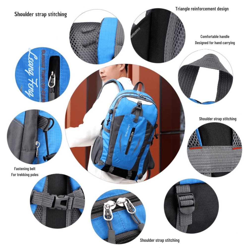 Waterproof 40L Hiking Backpack with Lightweight Rucksack Design-Field & Wild