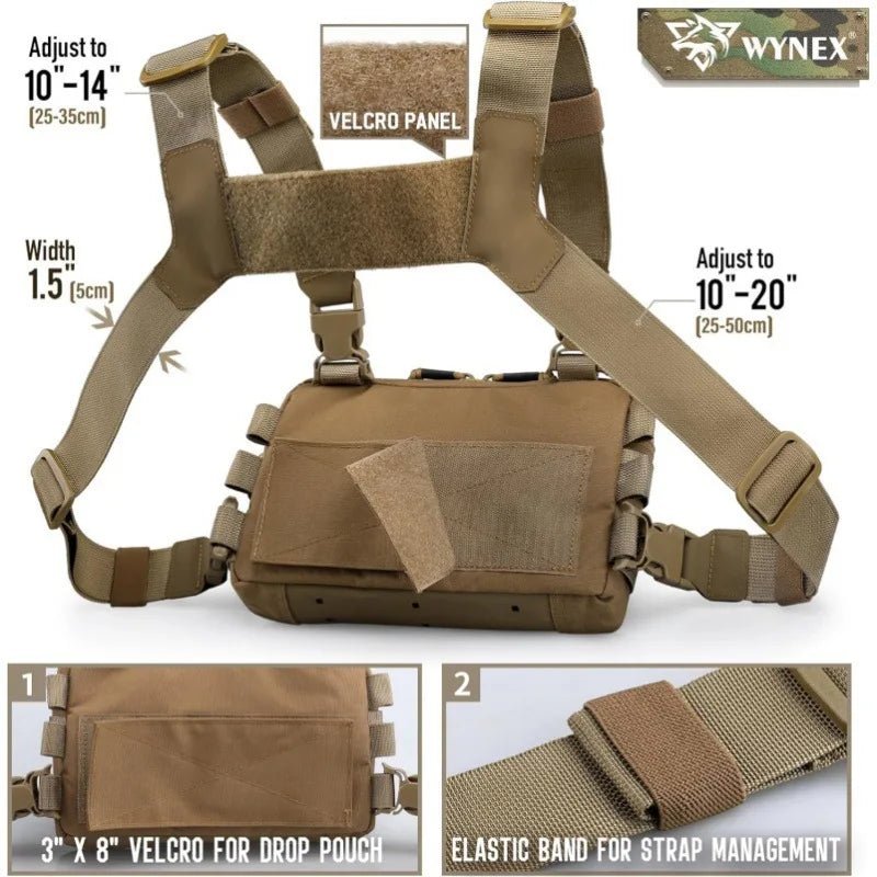 Chest Bag Lightweight Waterproof Nylon Pack | Active Peaks-Field & Wild