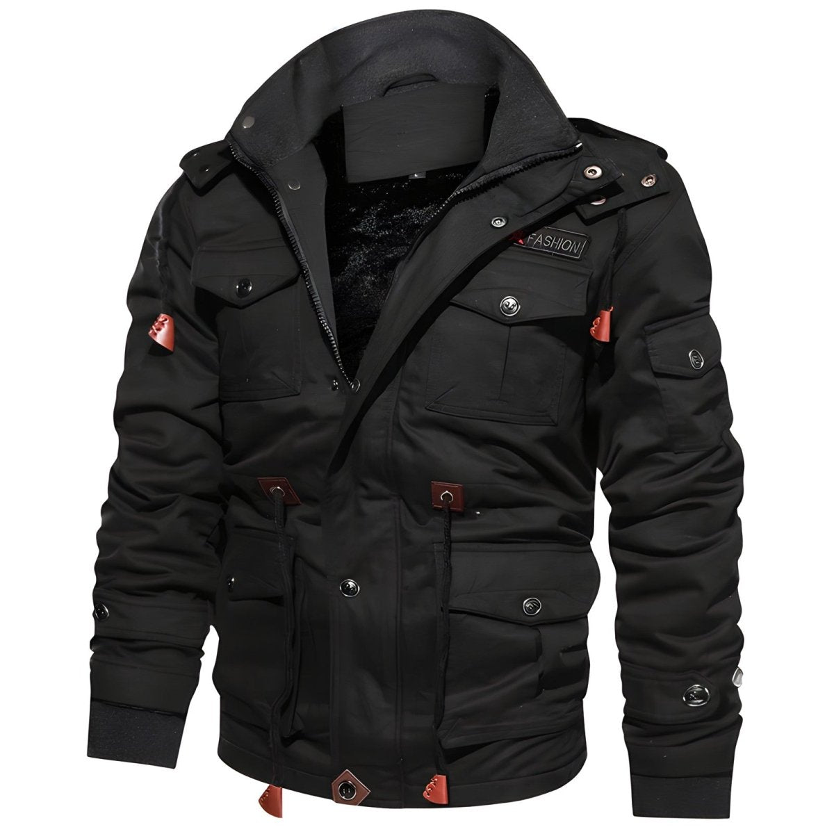 Multi-Pocket Insulated Outdoor Jacket – Fleece-Lined Hood-Field & Wild