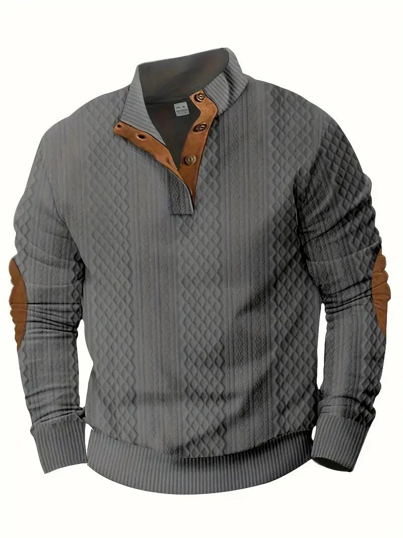 Knitted Outdoor Pullover with Reinforced Patches | Active Peaks-Field & Wild