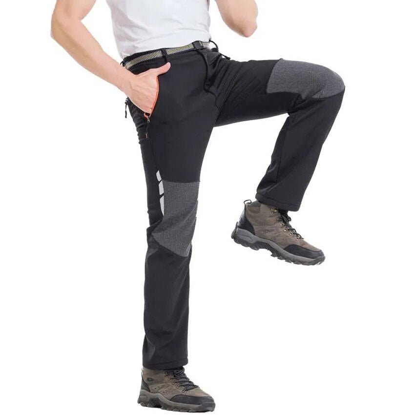 Men’s Waterproof Insulated Hiking Trousers with Fleece Lining-Field & Wild