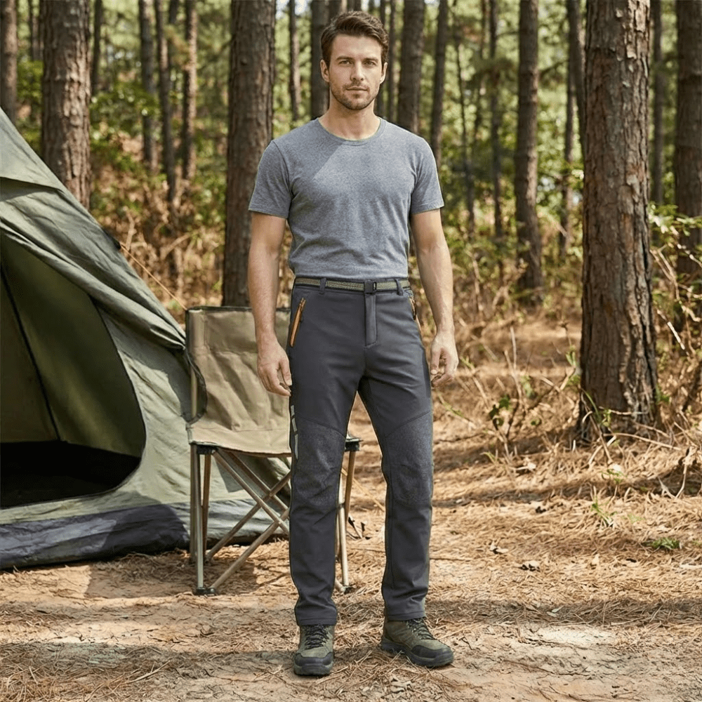 Men’s Waterproof Insulated Hiking Trousers with Fleece Lining-Field & Wild