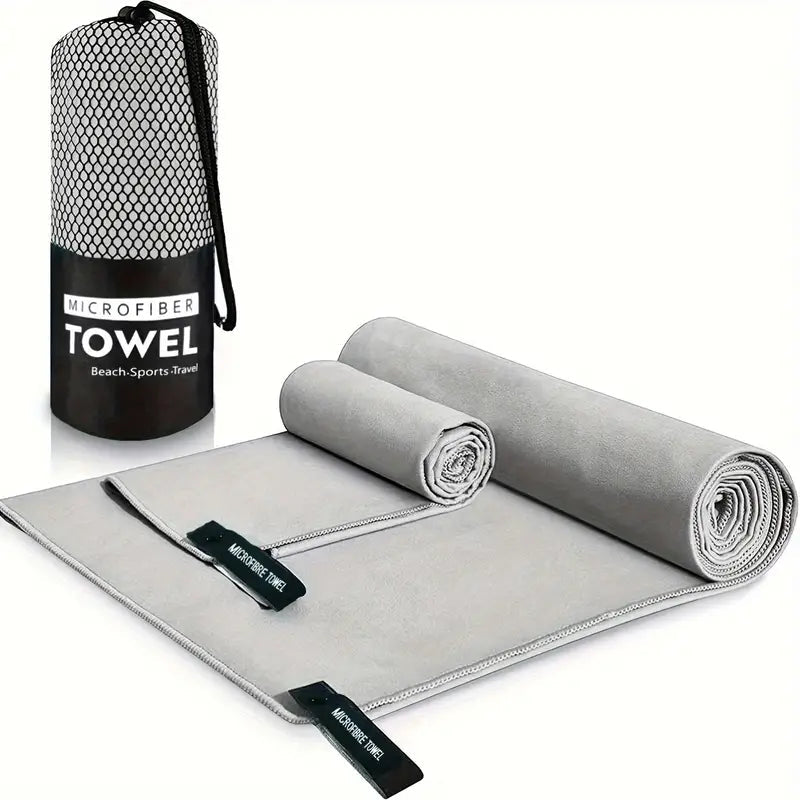 Quick-Dry Microfibre Travel Towel Set with Carry Bag-Field & Wild