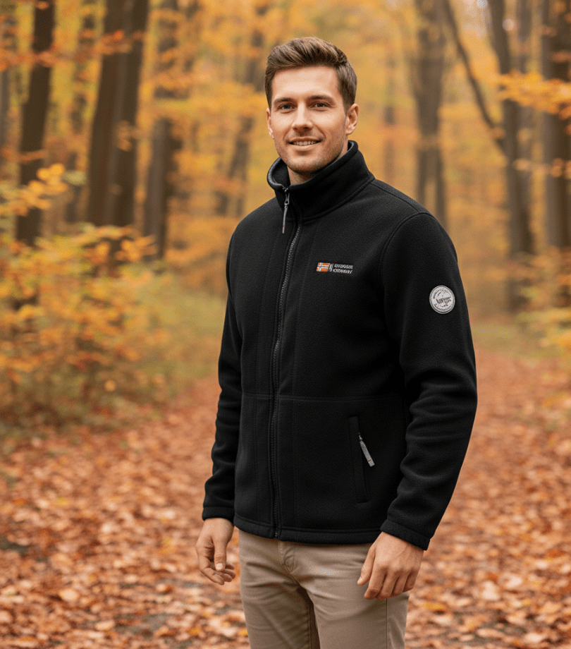 Thermal Breathable Fleece Jacket with Full Zip Design-Field & Wild