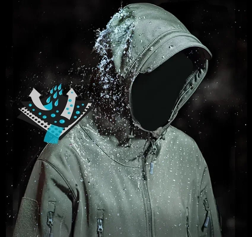 Men’s Fleece-Lined Softshell Hiking Jacket with Windproof Design-Field & Wild