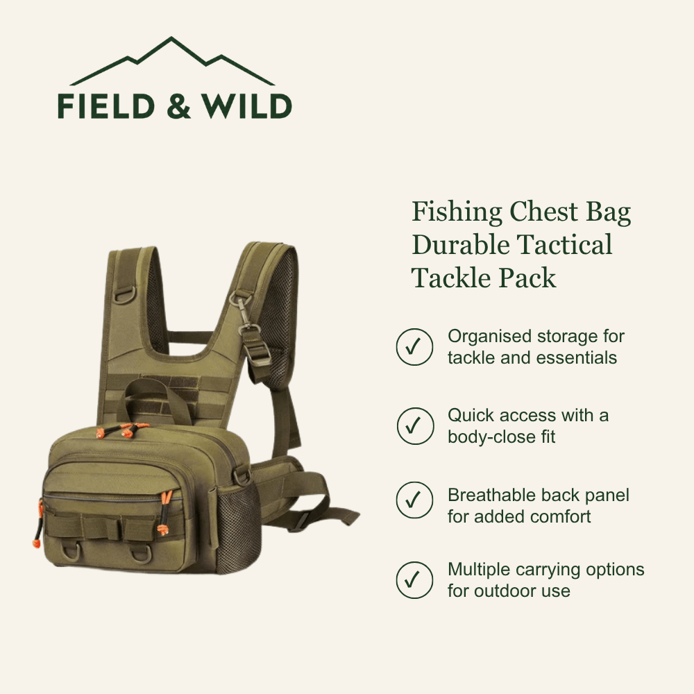 Fishing Chest Bag Durable Tactical Tackle Pack - Field & Wild-Field & Wild