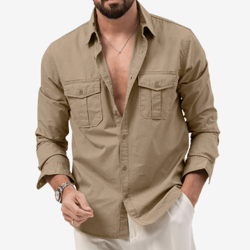 Men’s Breathable Convertible Hiking Shirt with Zip-Off Sleeves-Field & Wild