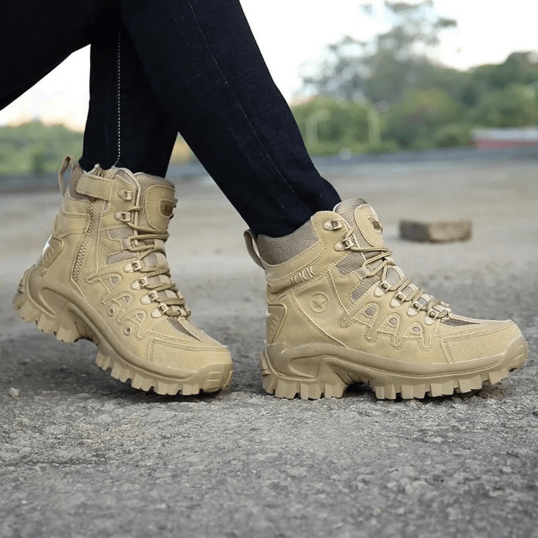 Waterproof Lightweight Hiking Boots with Lace-Up Zip Fastening-Field & Wild