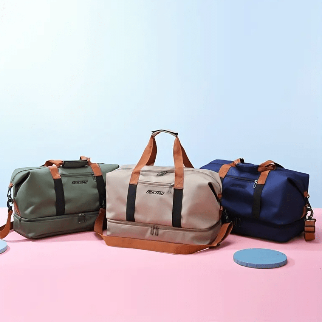 Water-Resistant Sports Travel Bag with Separate Shoe Compartment-Field & Wild