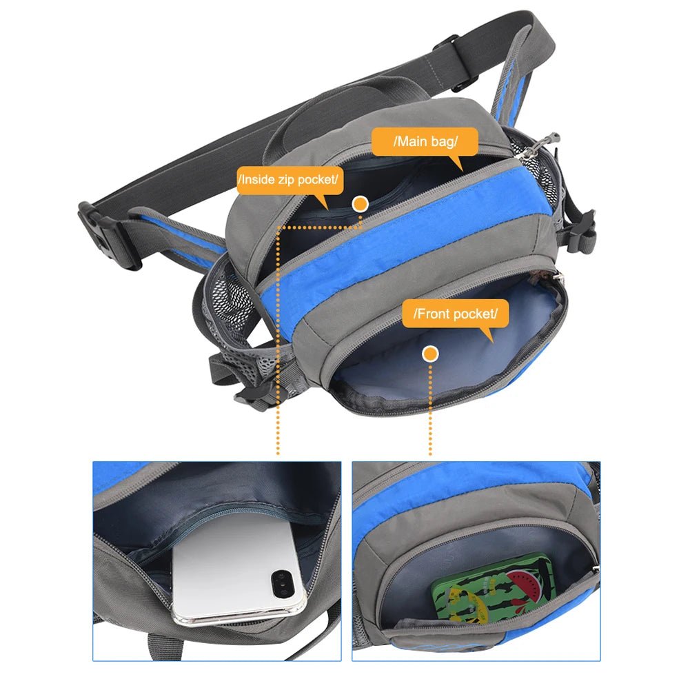 Water-Resistant Running Waist Bag with Bottle Holder | Active Peaks-Field & Wild