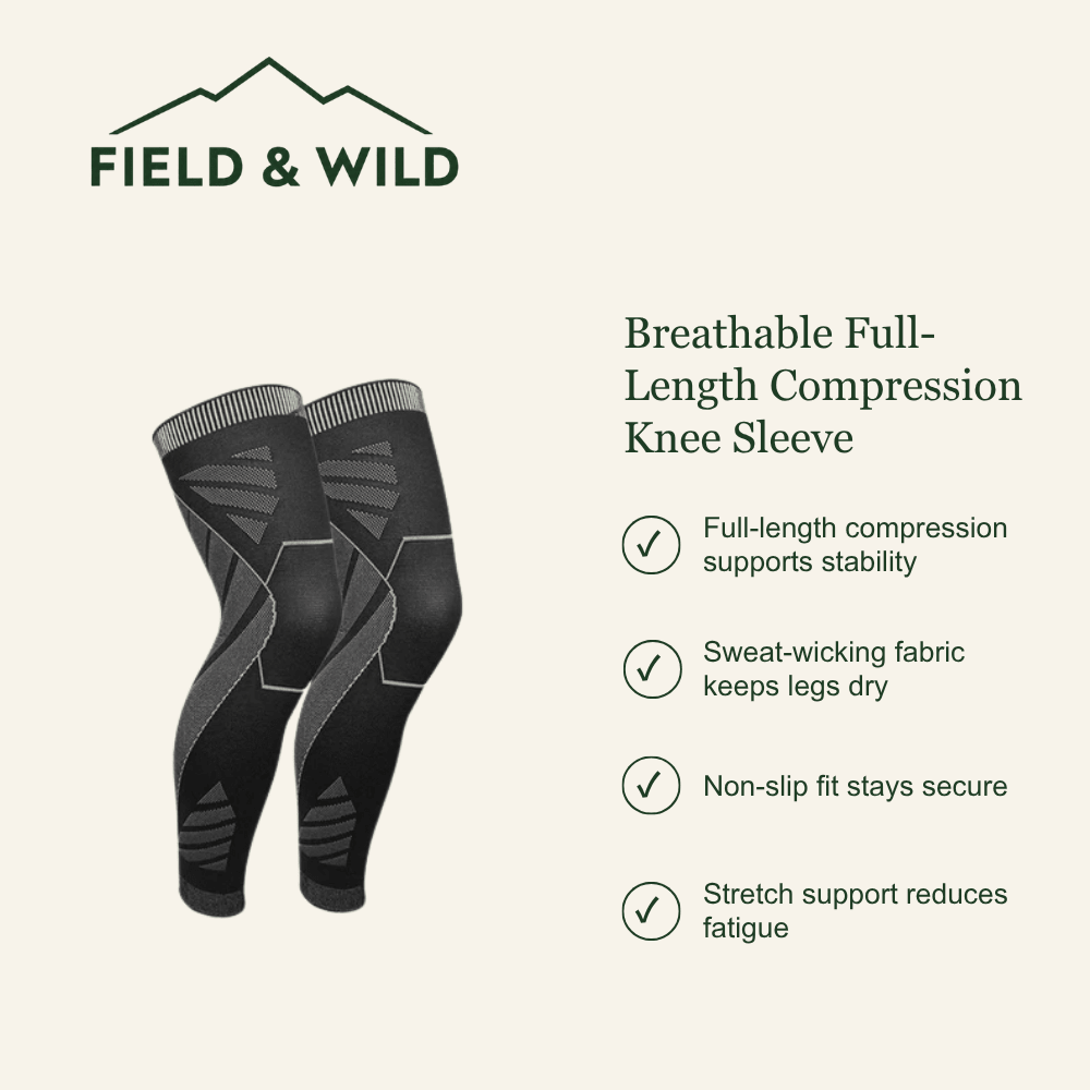 Full-Length Compression Knee Sleeves for Outdoor Activity-Field & Wild