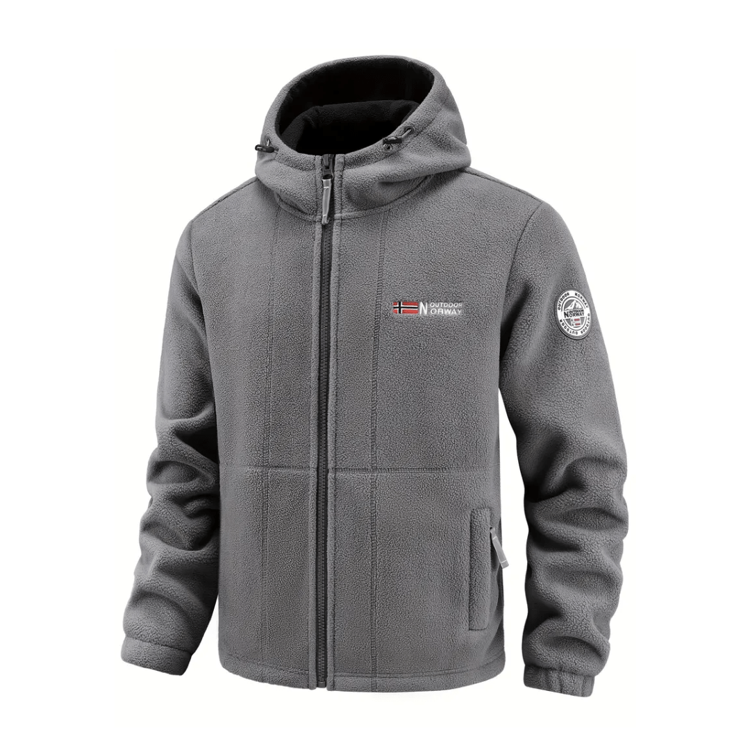 Men’s Fleece-Lined Outdoor Jacket with Windproof Protection-Field & Wild