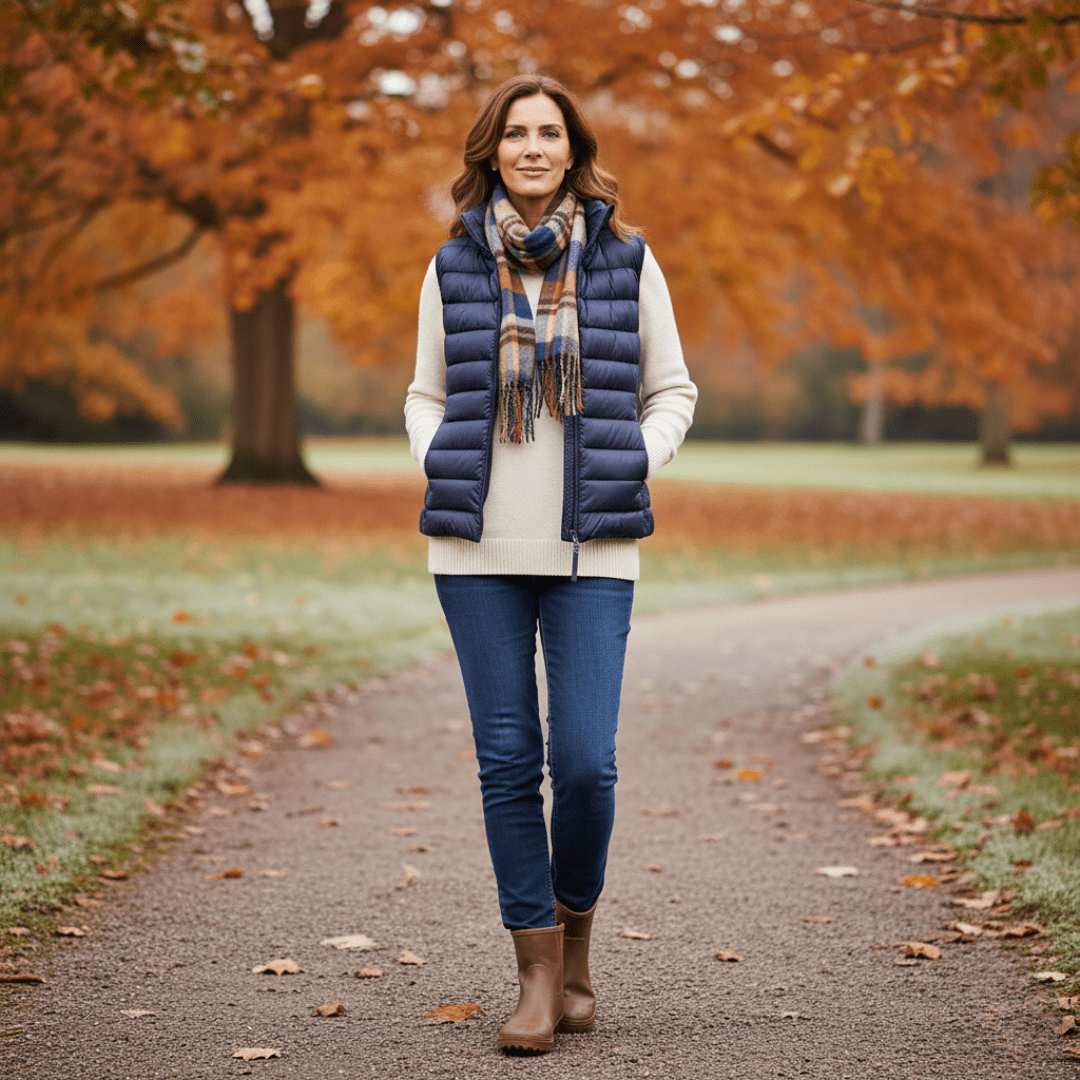 Lightweight Quilted Puffer Vest with High Collar-Field & Wild