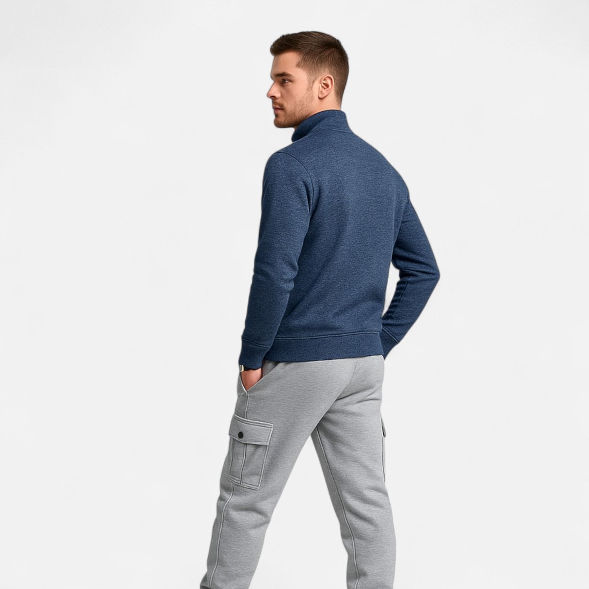 Full-Zip Knitted Cardigan for Outdoor Layering-Field & Wild