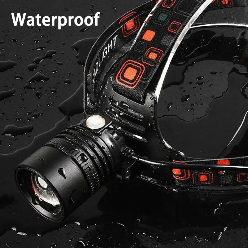 Rechargeable Aluminium LED Head Torch with 3 Light Modes-Field & Wild