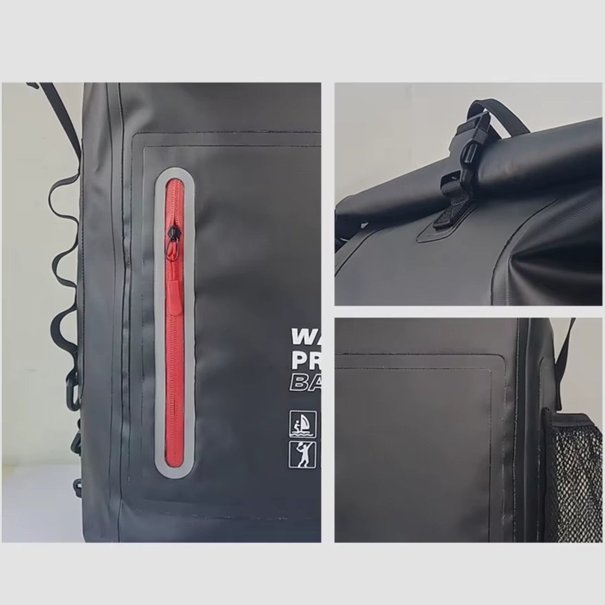 Waterproof 30L Roll-Top Hiking Backpack with PVC Build-Field & Wild