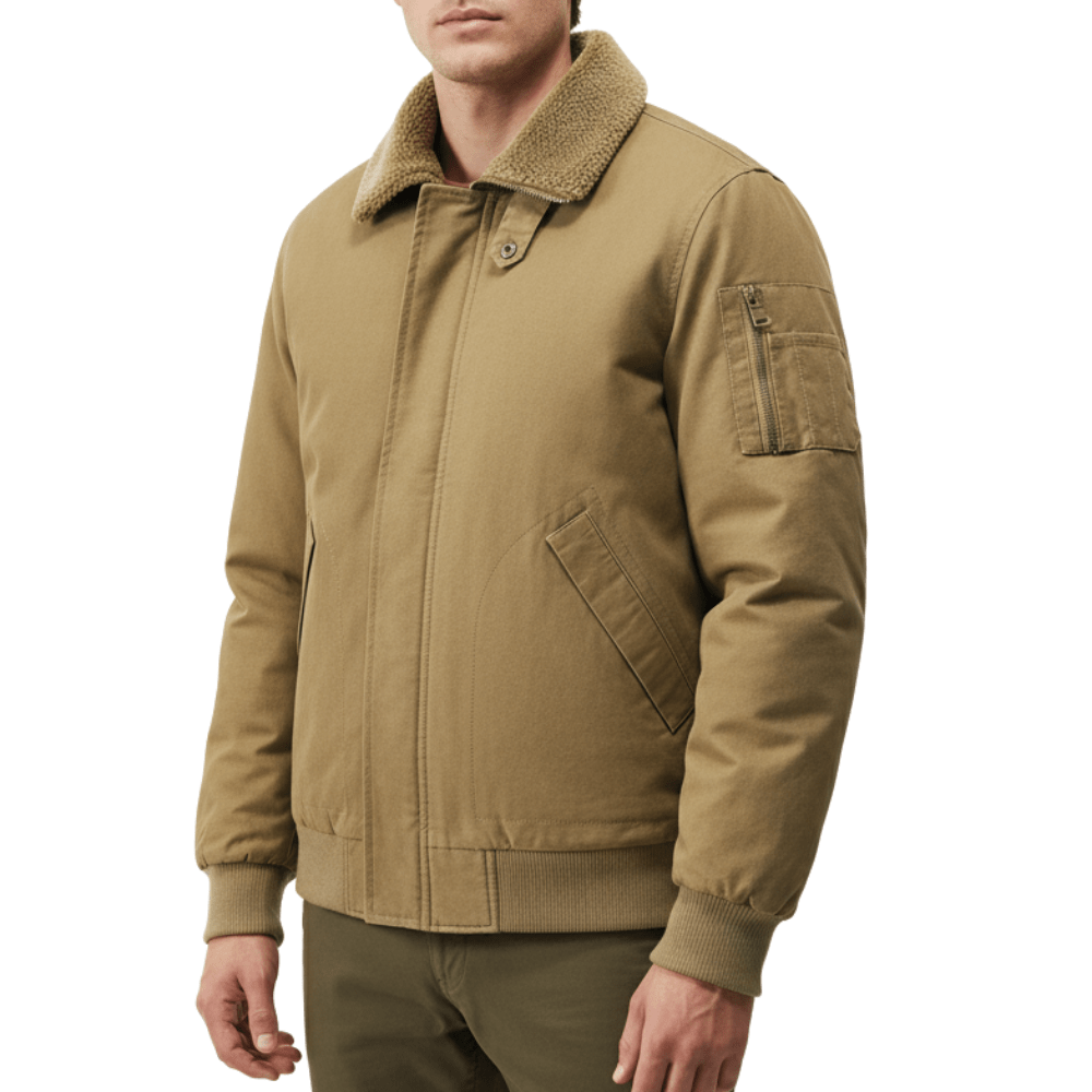 Men’s Insulated Cotton Outdoor Jacket for Cold-Weather Walks-Field & Wild