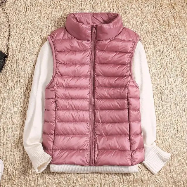 Lightweight Quilted Puffer Vest with High Collar-Field & Wild