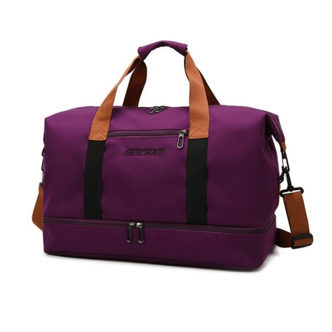 Water-Resistant Sports Travel Bag with Separate Shoe Compartment-Field & Wild