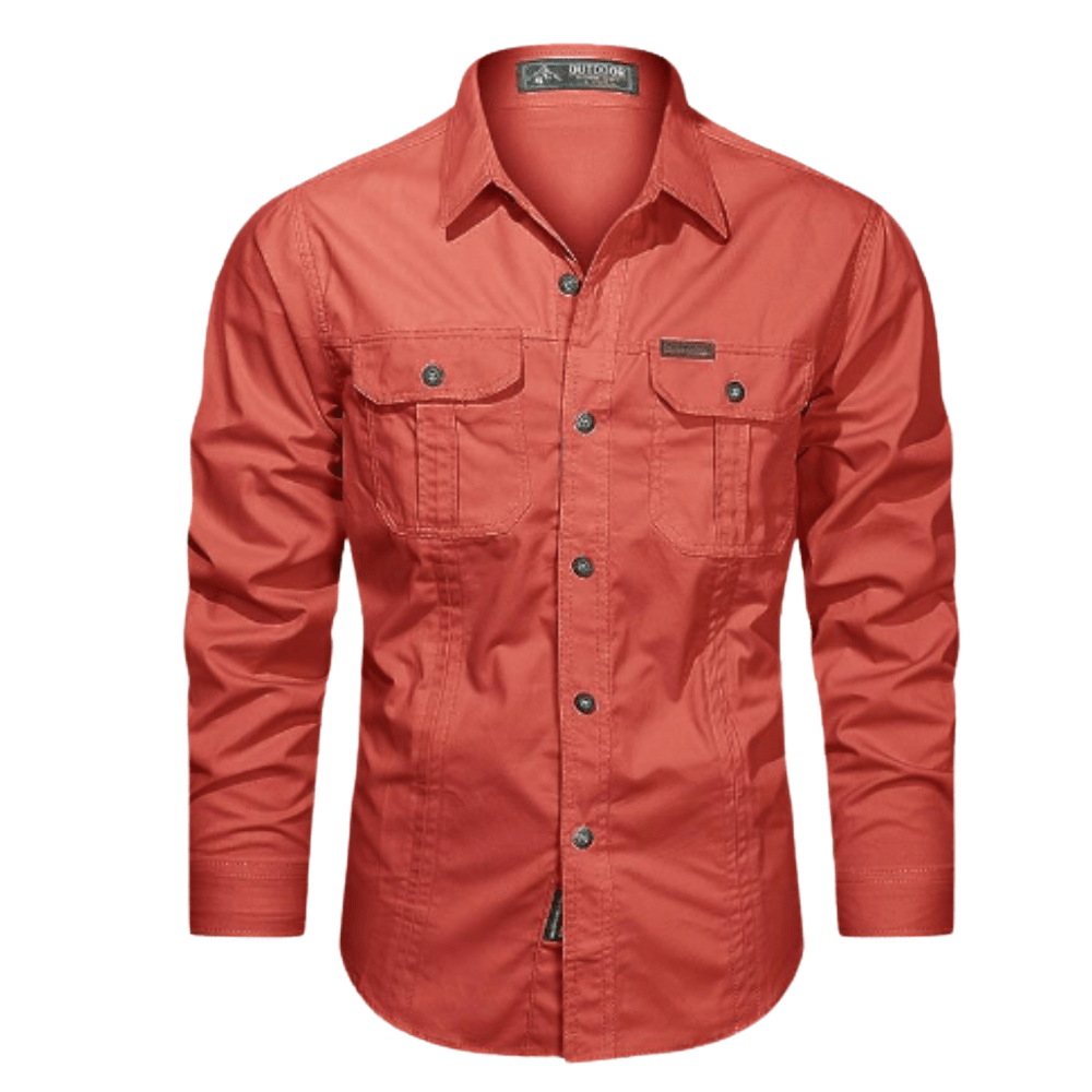 Men’s Lightweight Long-Sleeve Outdoor Shirt with Chest Pockets-Field & Wild