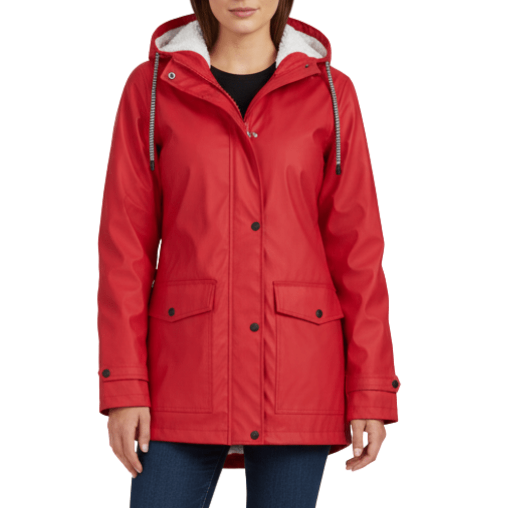 Women’s Hooded Rain Jacket with Windproof Storm Flap-Field & Wild