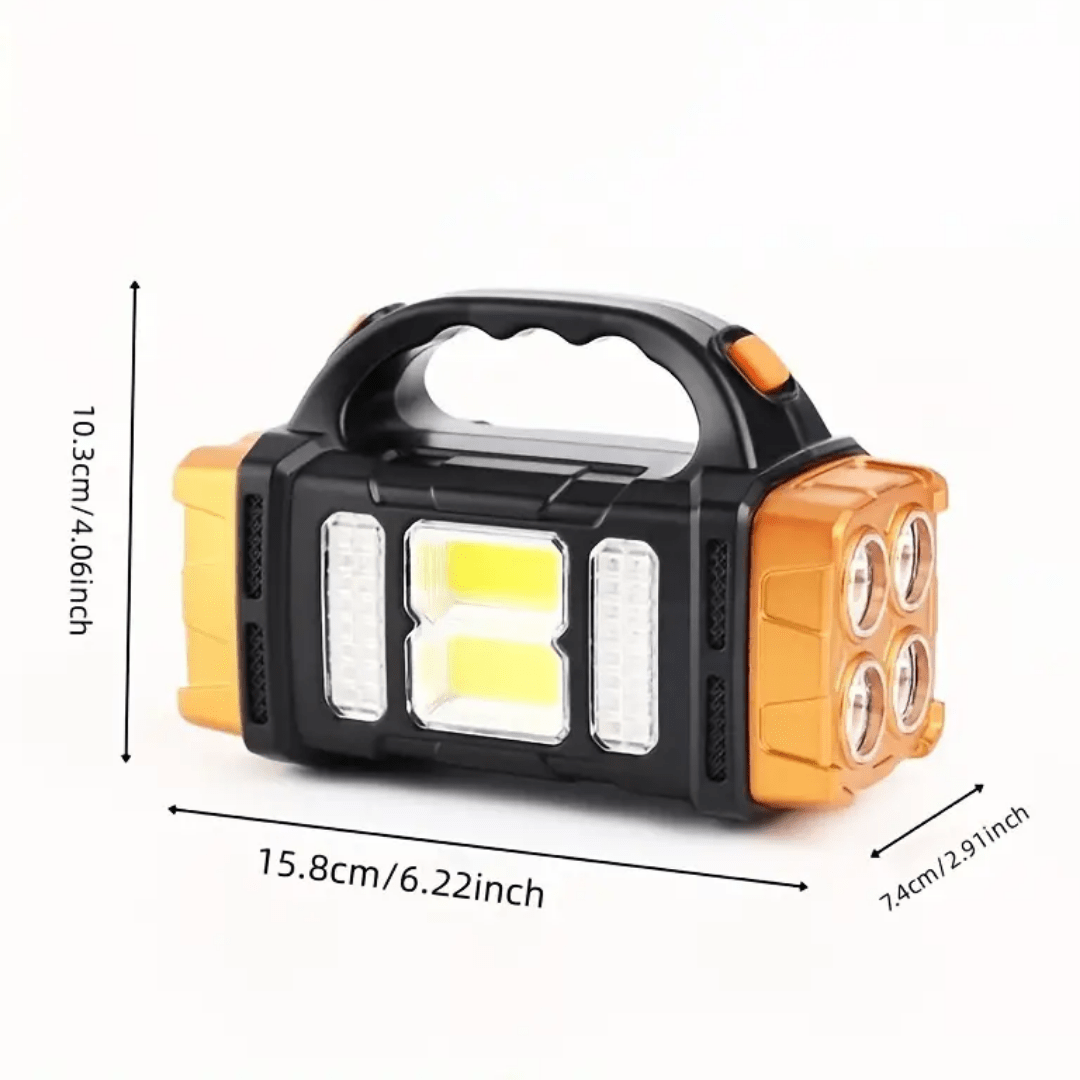 Rugged 4-in-1 Solar Emergency Torch and Power Bank