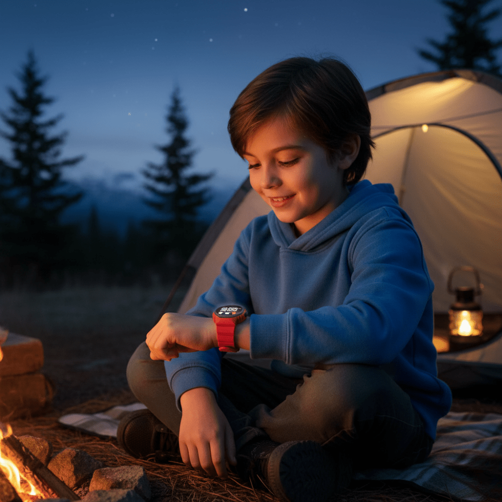 Children’s Water-Resistant Digital Watch with LED Display-Field & Wild