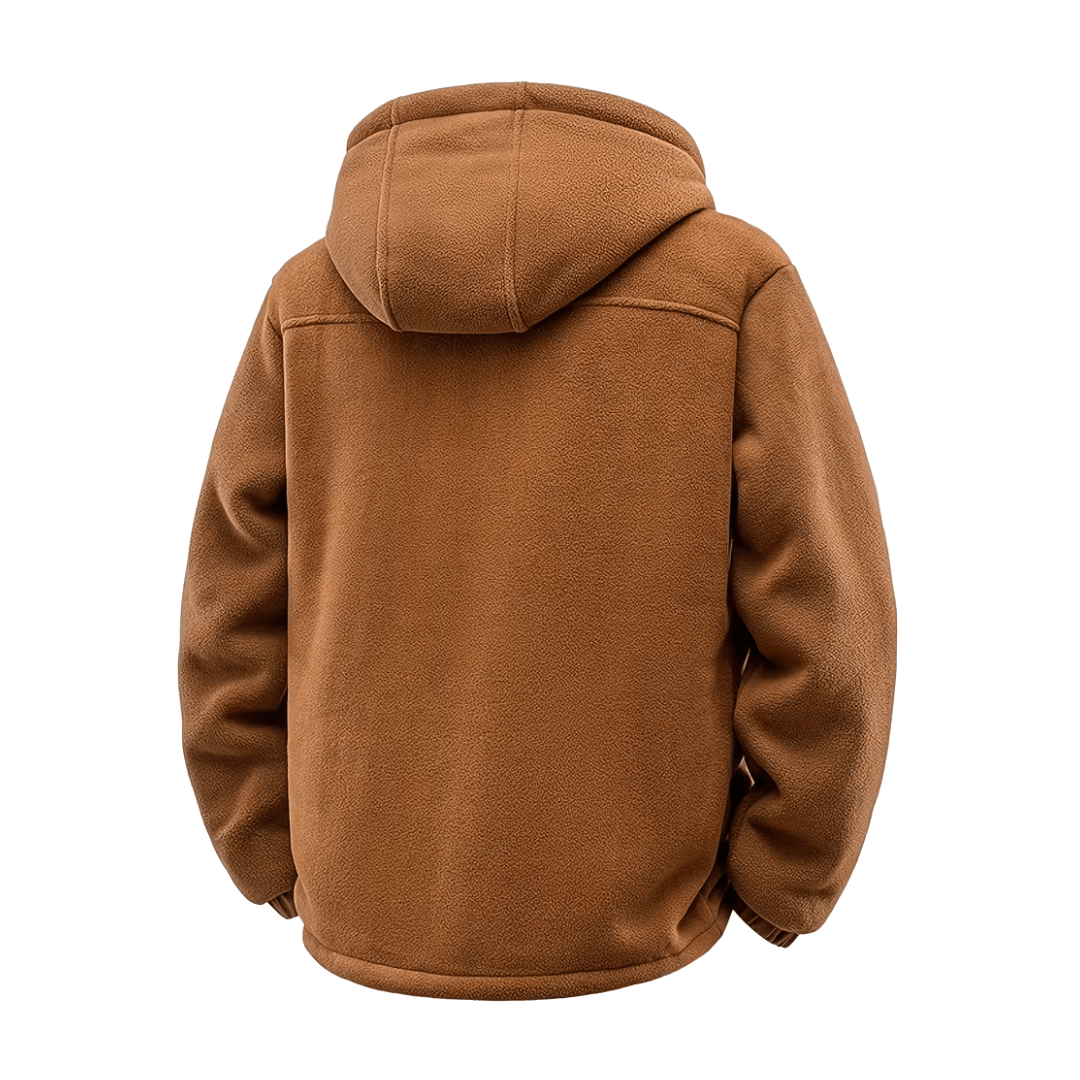 Men’s Fleece-Lined Hooded Winter Jacket for Outdoor Wear-Field & Wild